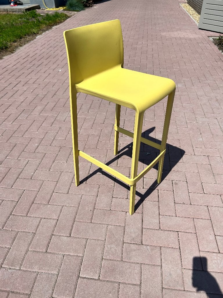 Partij: Pedrali Volt Barkrukken Geel – Design Archivolto, Ophalen, Kunststof, 60 tot 90 cm, Gebruikt