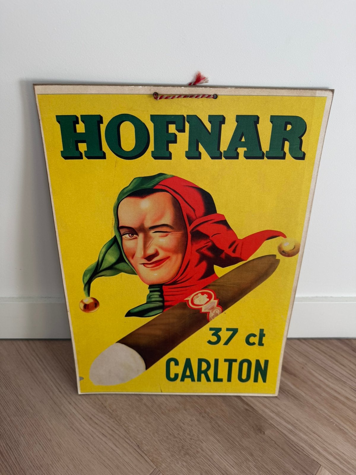 Hofnar sigaren, Ophalen of Verzenden, Gebruikt, Reclamebord