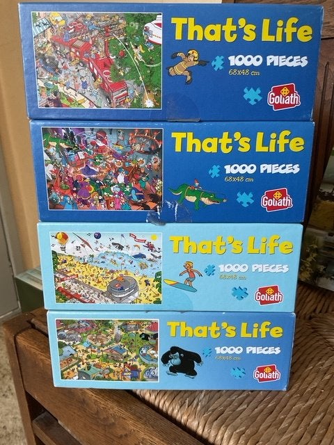 4 That's Life legpuzzels  met 1000 stukjes  zie foto's, Ophalen of Verzenden, Zo goed als nieuw