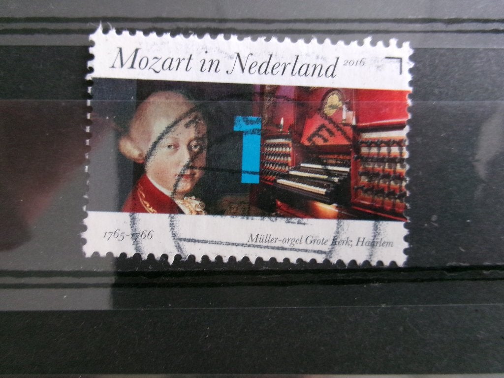 2016 - mozart - orgel (418f), Postzegels en Munten, Postzegels | Nederland, Verzenden, Gestempeld