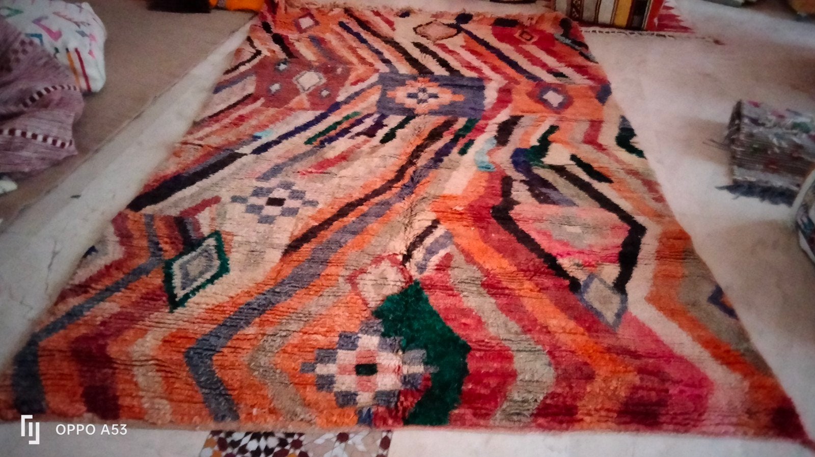 Diverse handgeknoopte Berber kleden, puffen en kussenhoesjes, Berber, Bohemian, Etnisch, Handgemaakt, 150 tot 200 cm, Ophalen of Verzenden