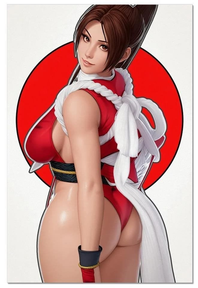 waifu Mai Shiranui KOF Anime Videogame Poster 40x60cm, Verzenden, Kuifje, Nieuw, Beeldje of Figuurtje