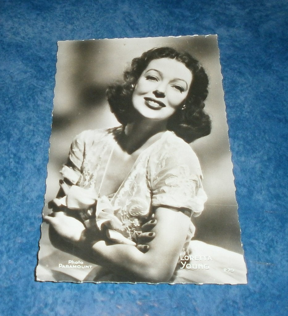 Oude artiestenkaart : LORETTA YOUNG, Verzenden, Gebruikt, Foto of Kaart