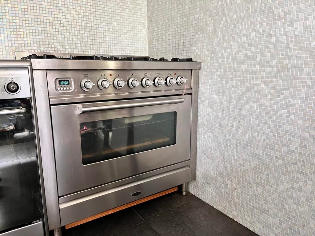 Boretti gasfornuis met gasoven en elektrische grill, Ophalen, Gebruikt, 60 cm of meer, Grill