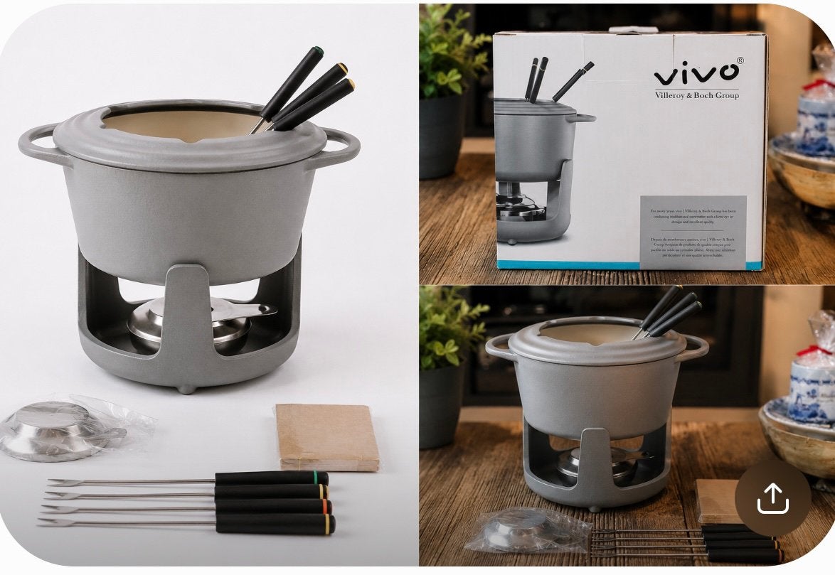 nieuwe ongebruikte VIVO by Villeroy & fondueset van 18 cm., Ophalen of Verzenden, Nieuw, Brander, Fondueset