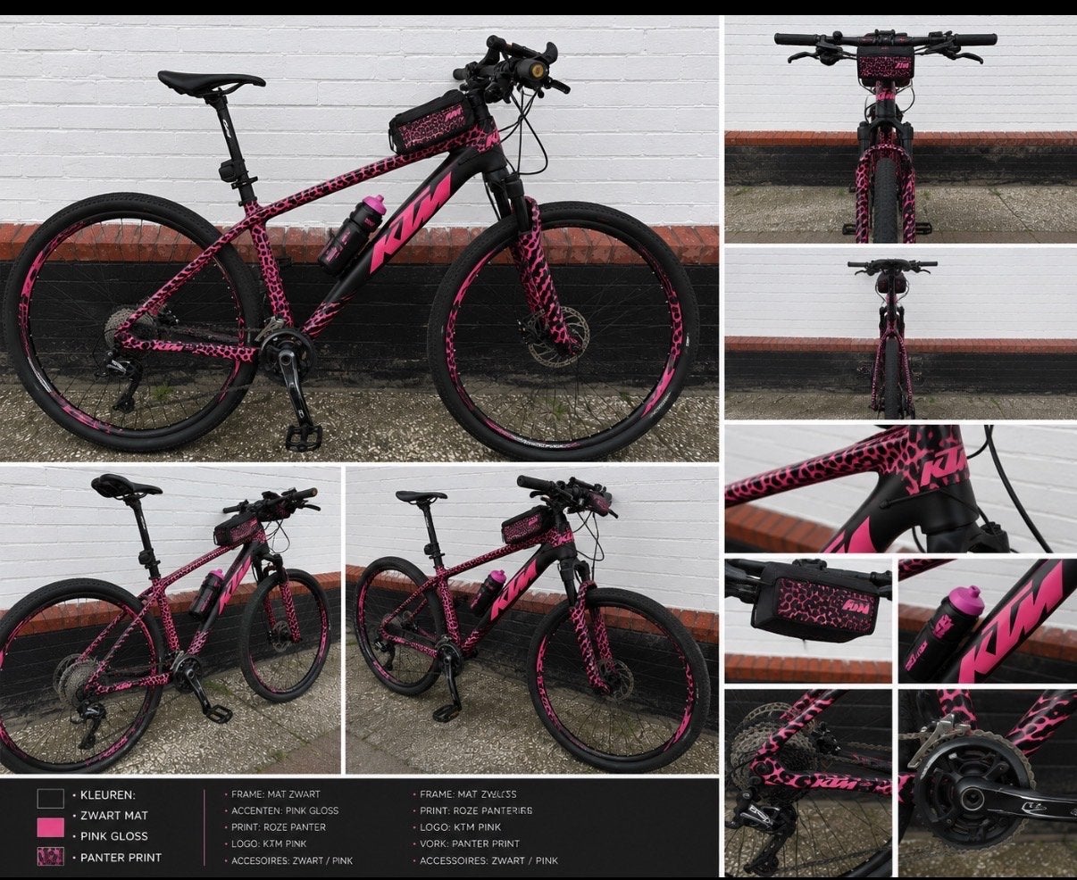 KTM Mountainbike - Maat 56 - Roze Panterprint, Fietsen en Brommers, Overige merken, Hardtail, Heren, Ophalen of Verzenden