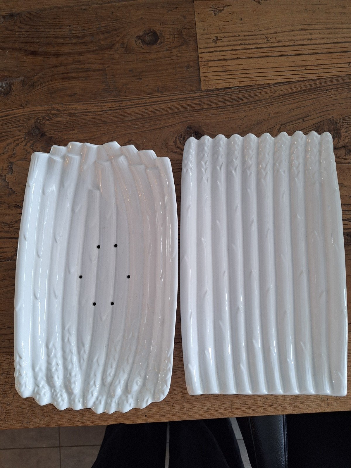 aspergeschaal 2 delig nieuw wit, Ophalen of Verzenden, Nieuw, Overige stijlen, Schaal of Schalen