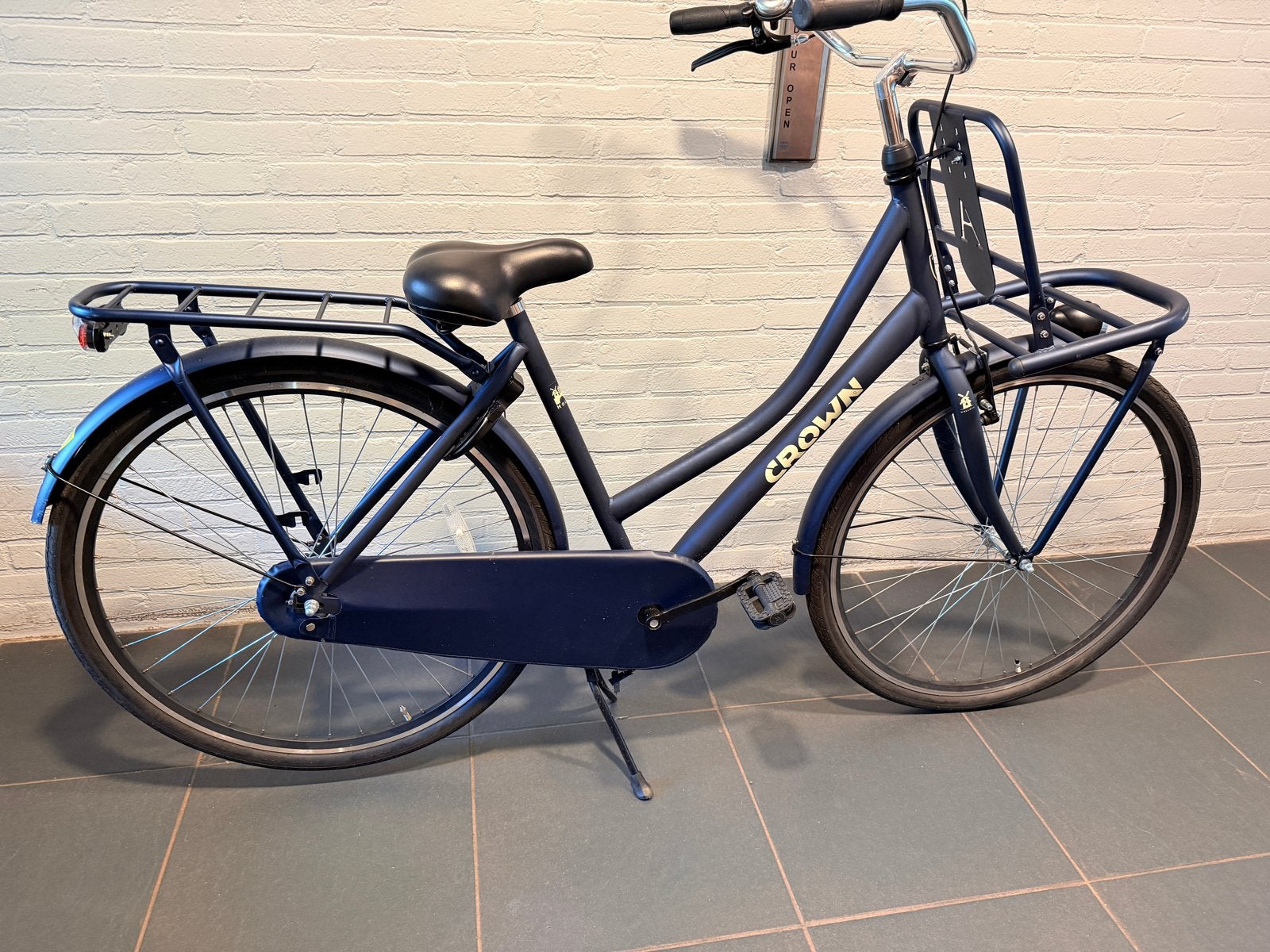 Crown transportfiets 53 cm - zo goed als nieuw, Velgrem, Zo goed als nieuw, 50 tot 53 cm, Ophalen