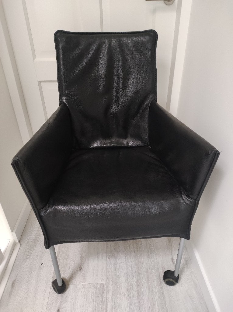 Twee leren eetkamerstoelen van L'Ancora Collection, Ophalen, Twee, Overige kleuren, Leer