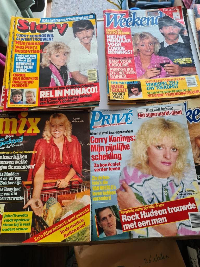 Corry Konings tijdschriften collectie (26 stuks), Ophalen, Gelezen, Gossip of Showbizz