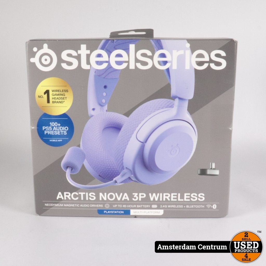 SteelSeries Arctis Nova 3P Wireless Headset Paars - Nieuw