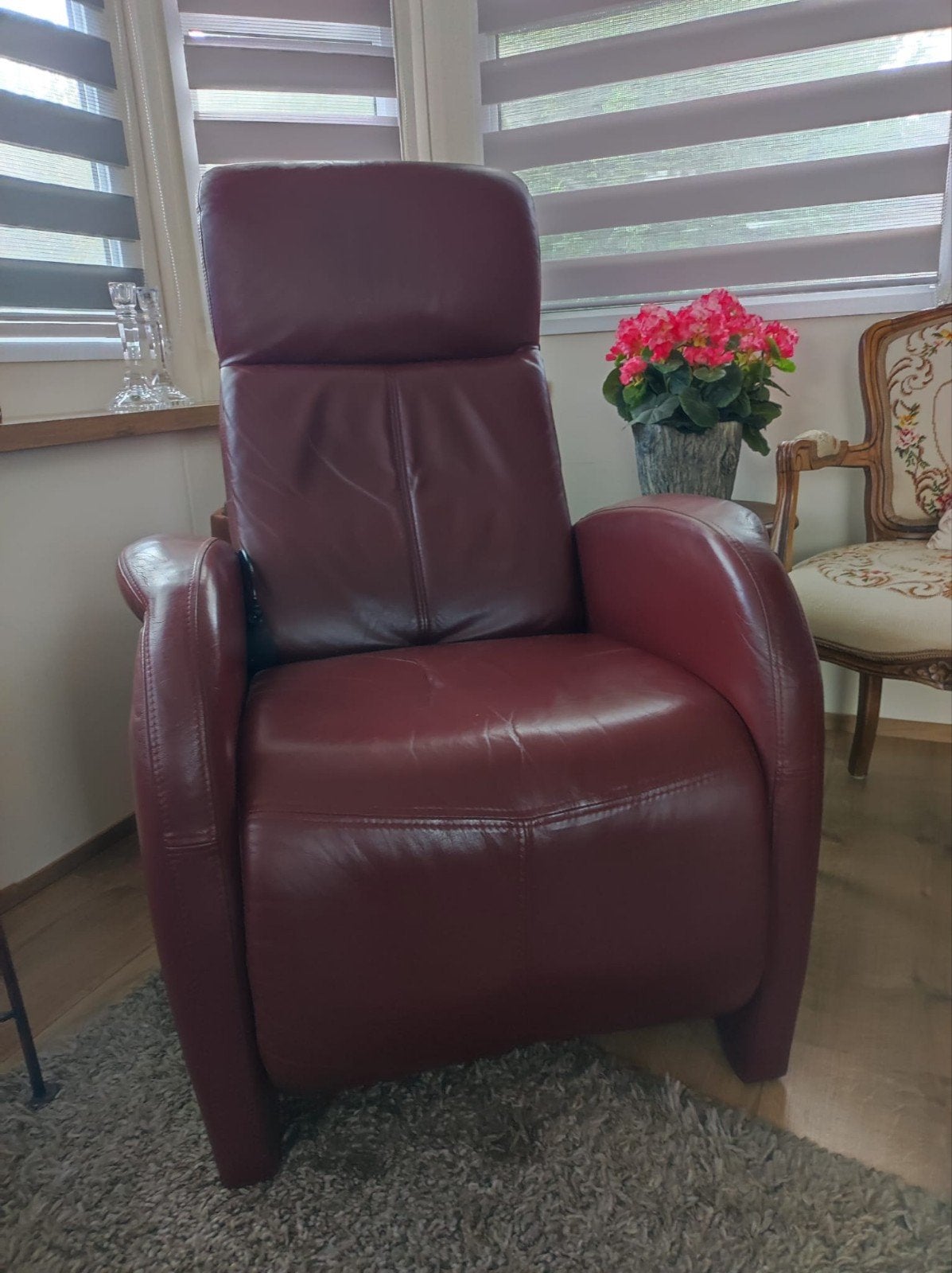 2xComfortabele leren relaxfauteuil, Ophalen, Gebruikt, Klassiek, Comfortabel, 75 tot 100 cm