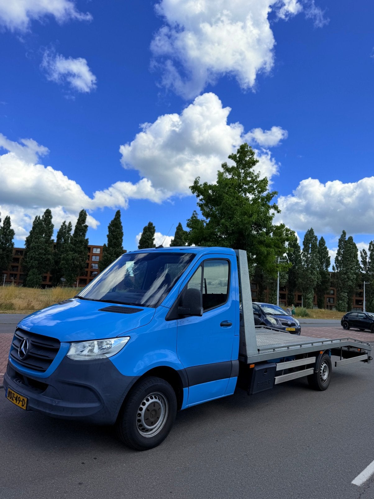 Mercedes-Benz Sprinter 314 2.2 CDI Automaat oprijwagen Airco, Automaat, 2000 kg, Blauw, 1 stoelen