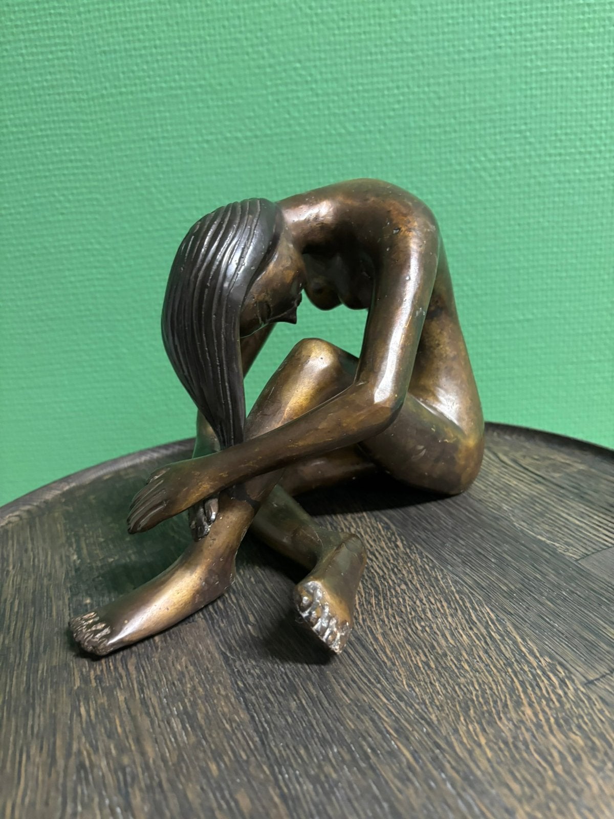 Antieke bronzen vrouw, Ophalen of Verzenden