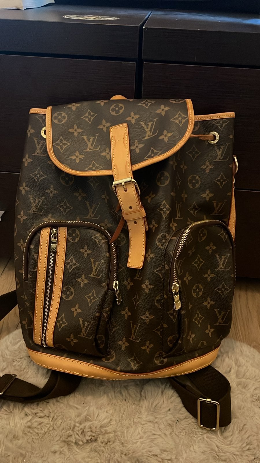 Louis Vuitton Montsouris MM Monogram Rugzak, 25 tot 40 cm, Zo goed als nieuw, 30 tot 45 cm, Ophalen