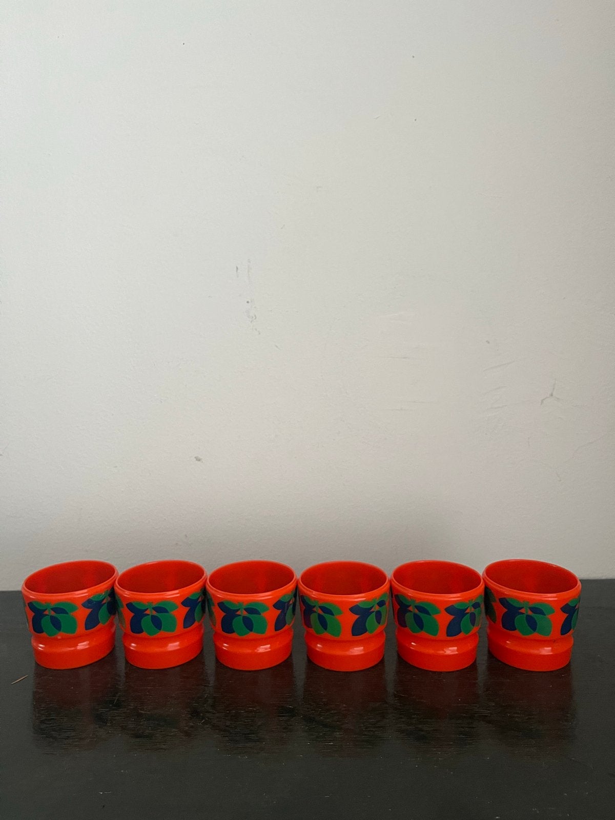 6 Emsa Bologna eierdoppen. Vintage  . Retro., Overige materialen, Gebruikt, Overige typen, Ophalen of Verzenden