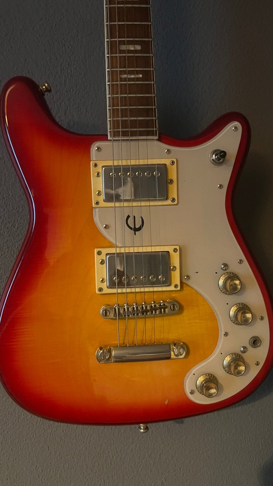 Epiphone ET-290 Crestwood Sunburst 70-ies, Ophalen, Gebruikt, Solid body, Epiphone