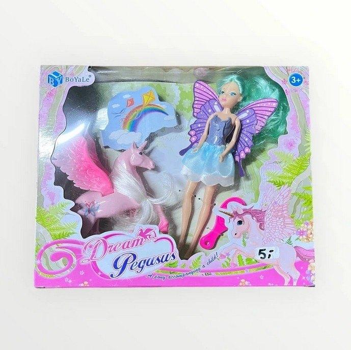 Pop met vleugels + een roze unicorn, Nieuw, Ophalen of Verzenden, Nvt, Babypop