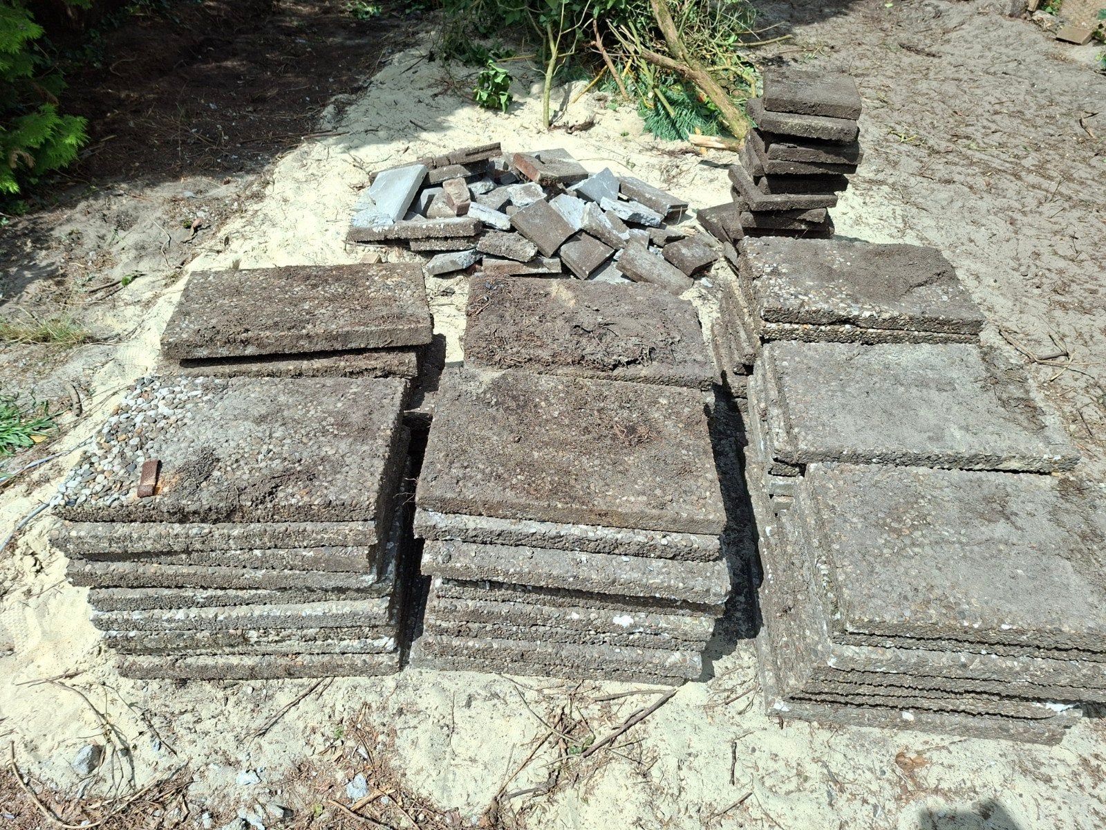 Gratis | Grindtegels | 60x30 cm | ophalen, Ophalen, Gebruikt, Beton, Terrastegels