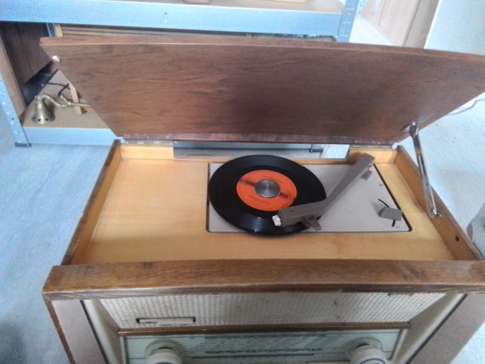 Vintage Platenspeler met Radio - Jaren '60, Ophalen
