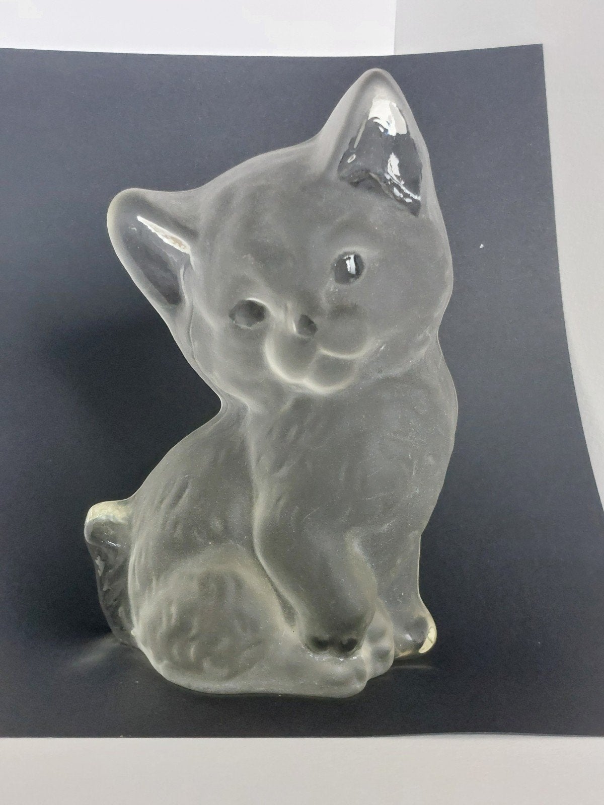 Vintage Viking Frosted glass kat kitten, Ophalen of Verzenden