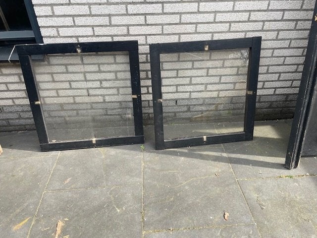 1 raam  tuinhuis met kozijn, Doe-het-zelf en Verbouw, Glas en Ramen, Ophalen, Gebruikt, Minder dan 80 cm, Minder dan 80 cm