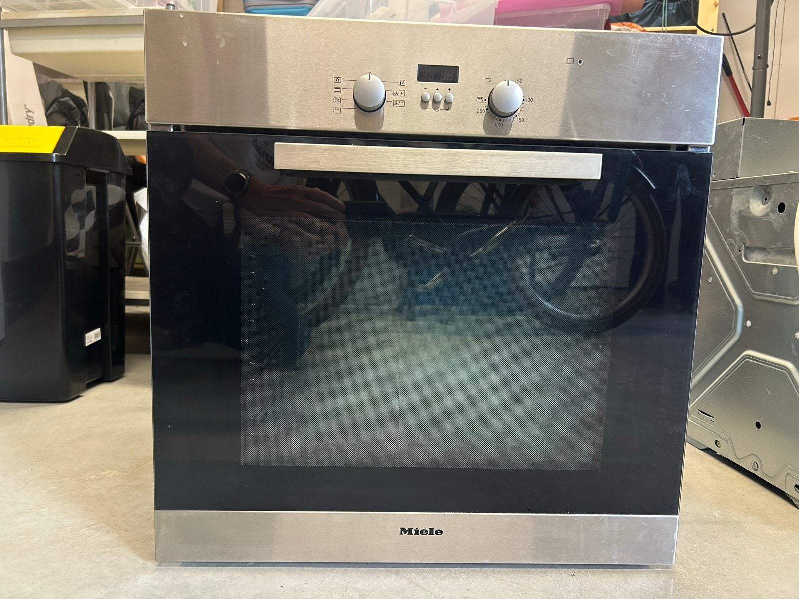 Miele H4210B Inbouw Ovens met toebehoren. Zilverkleurig., Witgoed en Apparatuur, Ovens, Ophalen, Gebruikt, Oven, Hete lucht