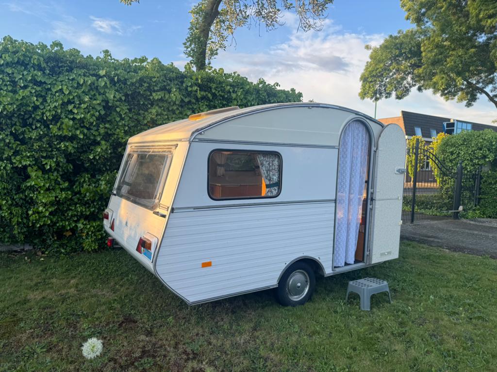 Constructam Condor 4 Oldtimer Caravan uit 1974 met voortent, Caravans en Kamperen, Overige merken, Rondzit, Particulier, Tot en met 4