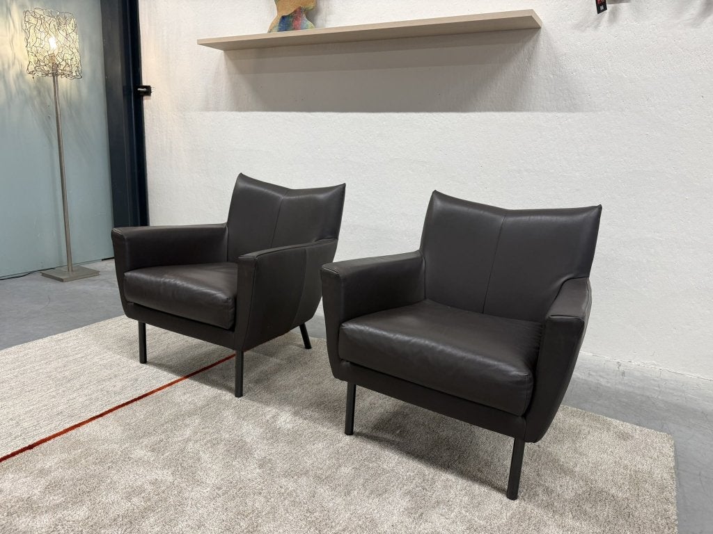 2 Design on Stock Toma Fauteuil leer bruin design stoel
