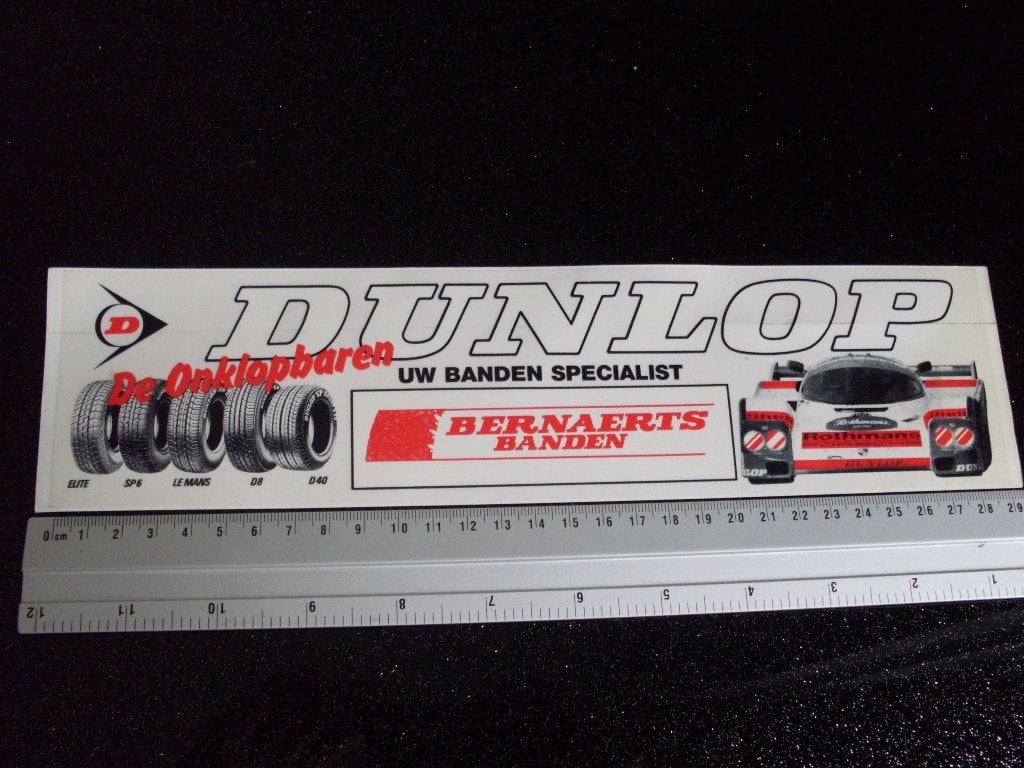 ruit sticker dunlop uw banden specialist Bernaerts logo, Verzenden, Zo goed als nieuw, Merk