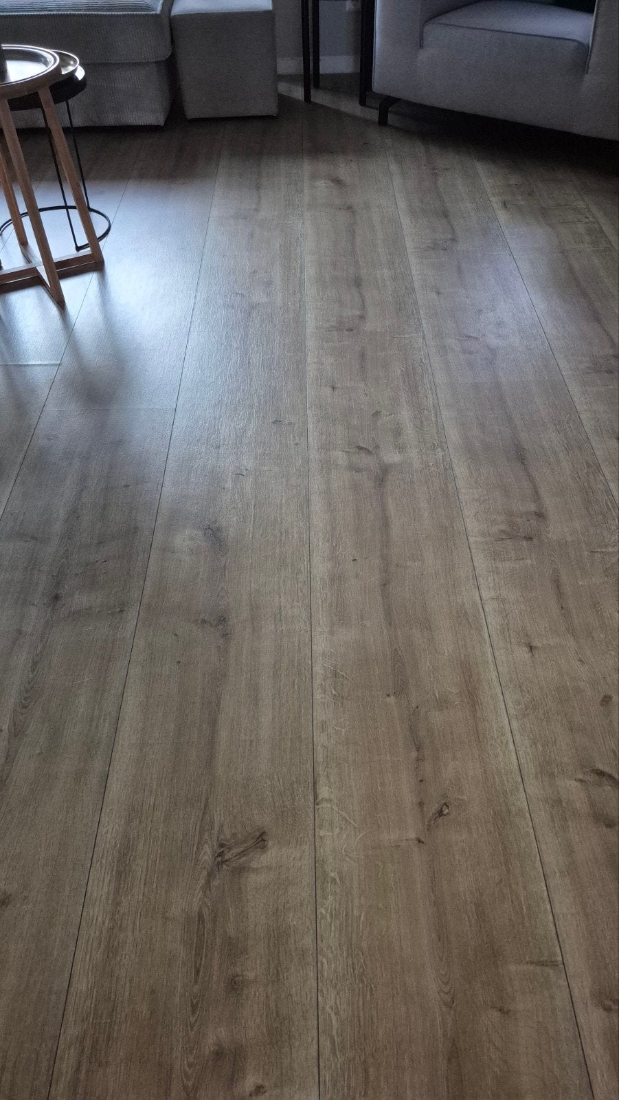 Laminaatvloer licht eiken, 45m² met ondervloer, Doe-het-zelf en Verbouw, Ophalen, Gebruikt, 10 m² of meer, Kunststof