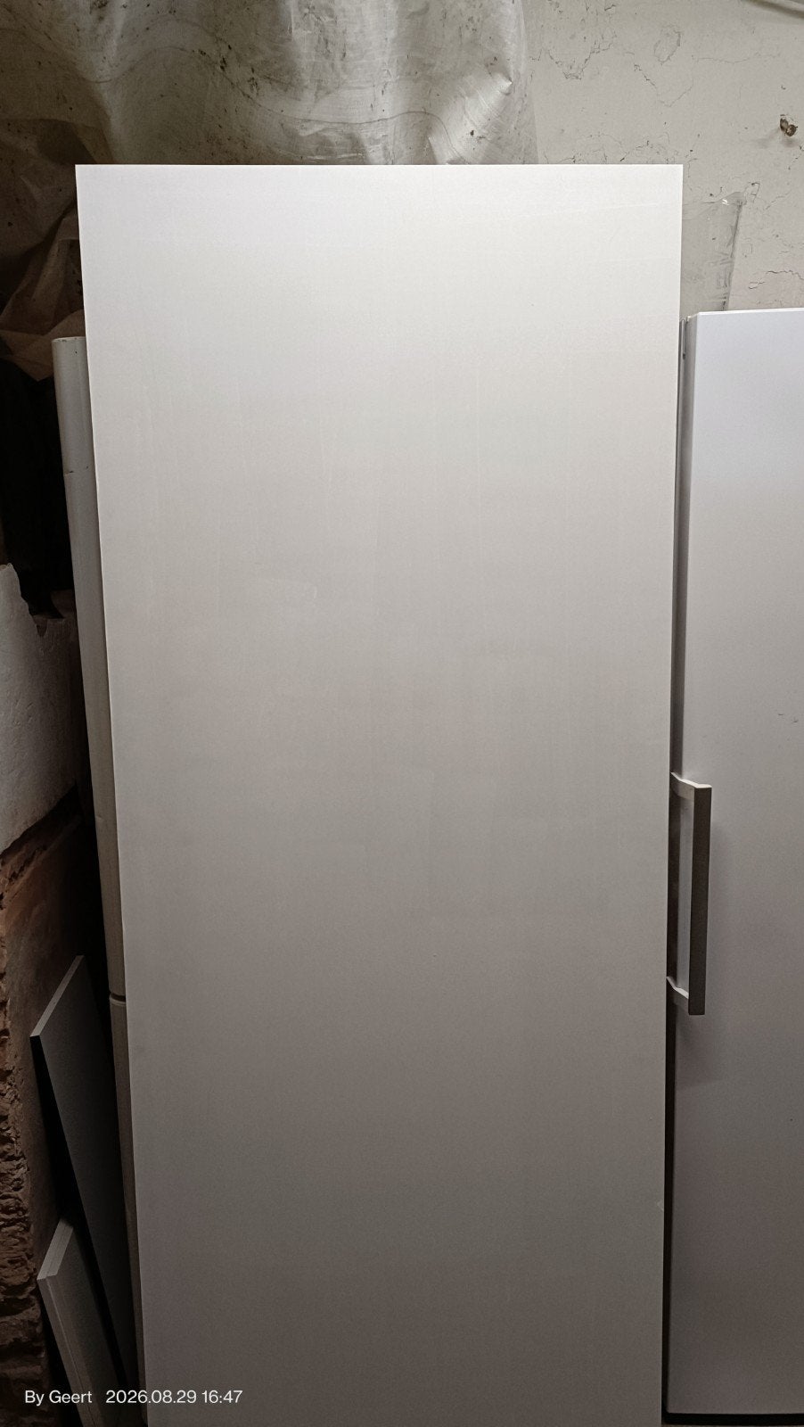 Stompe binnendeur, wit gegrond, Doe-het-zelf en Verbouw, Ophalen, 80 tot 100 cm, Binnendeur, Nieuw
