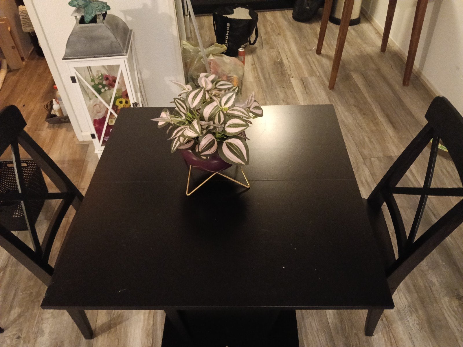 IKEA Ingolf eettafel met 2 stoelen - Zwart, Huis en Inrichting, Stoelen, Ophalen, Twee, Modern, Scandinavisch, Zwart