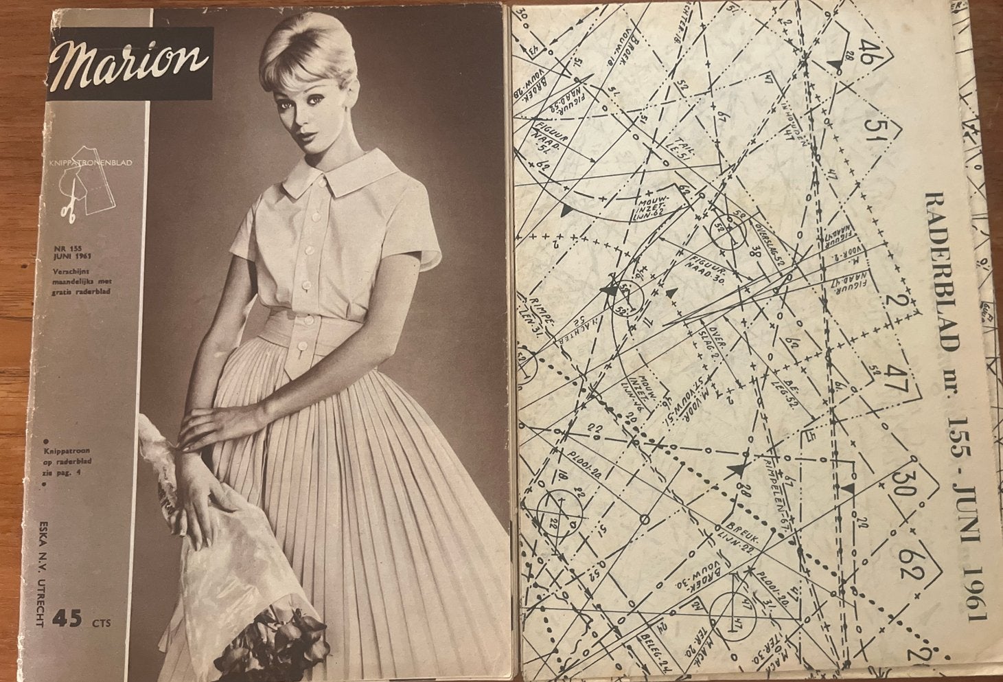 Vintage Marion Raderblad patronen - Juni & Juli 1961, Marion, Vrouw, Ophalen of Verzenden, Overige typen