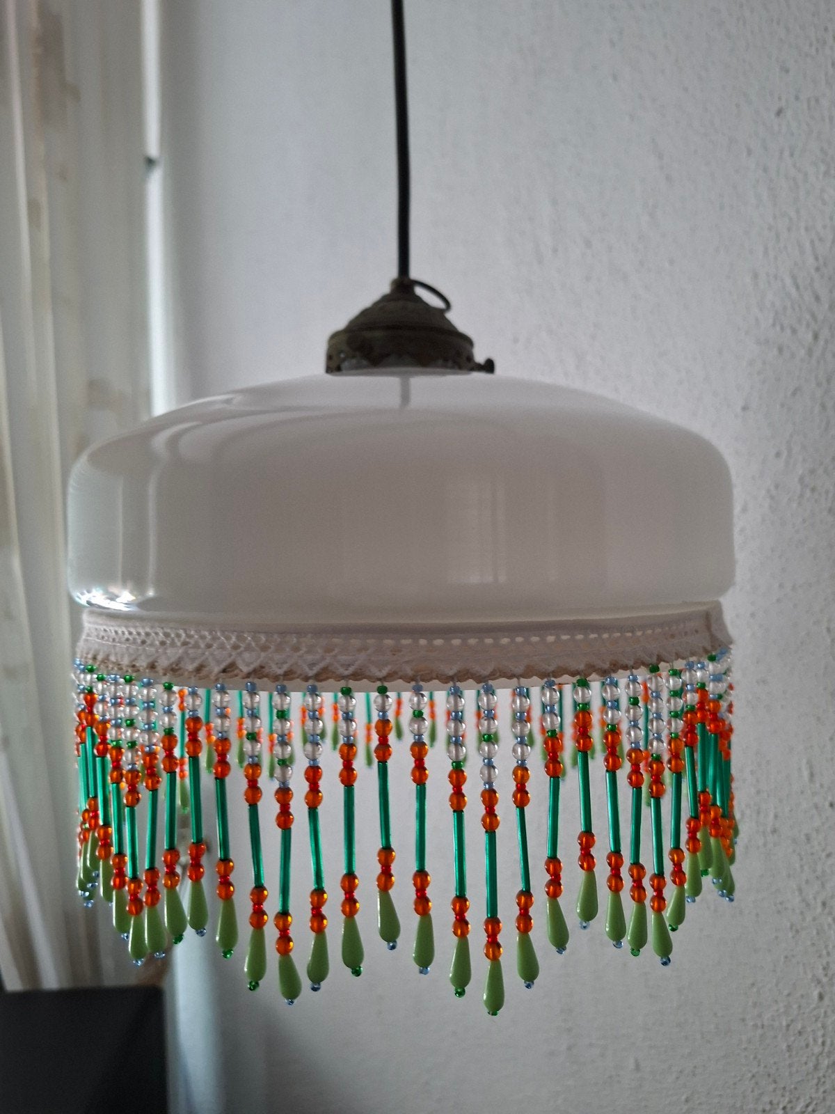 lampje met kralenrand, Ophalen of Verzenden