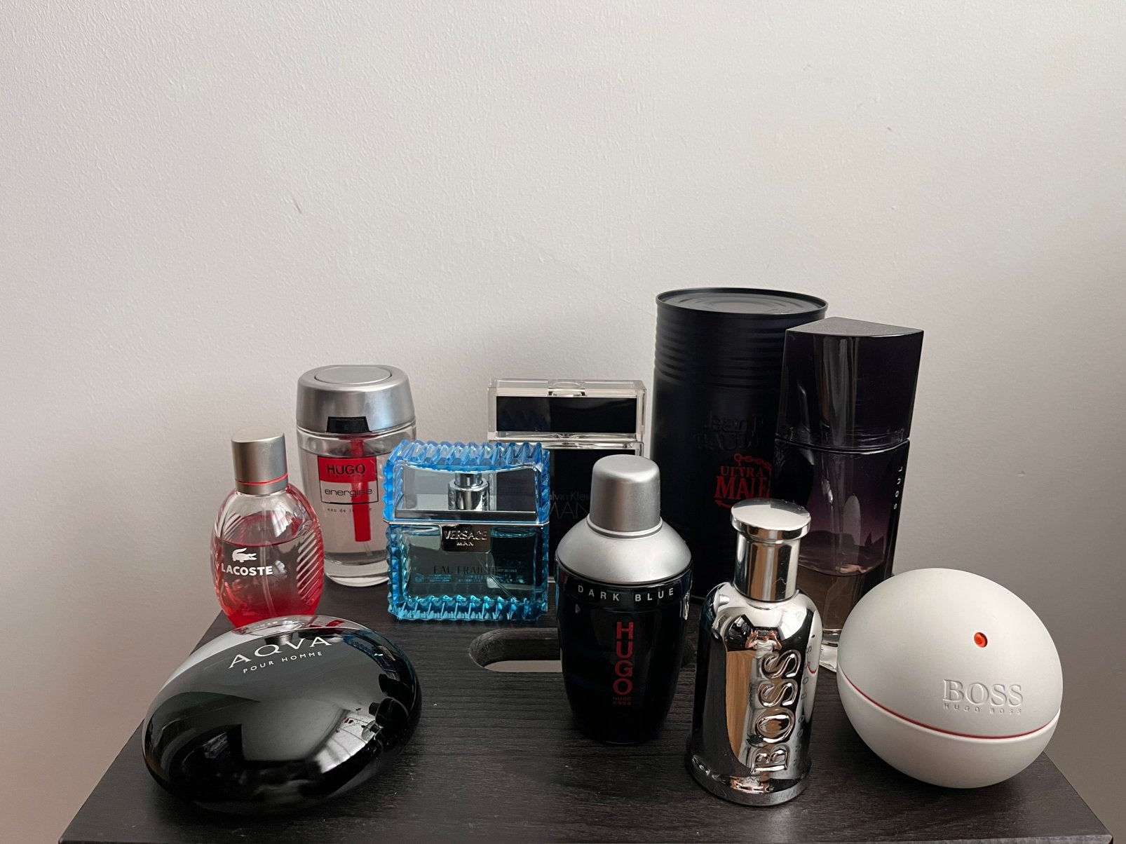 Heren parfum set (o.a. Hugo Boss, Versace, Calvin Klein), Ophalen, Gebruikt