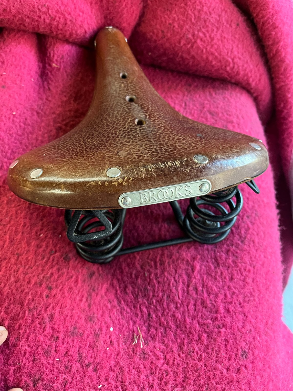 Brooks leren zadel voor fiets - Gebruikt, Gebruikt, Leer, Ophalen of Verzenden, Zadel