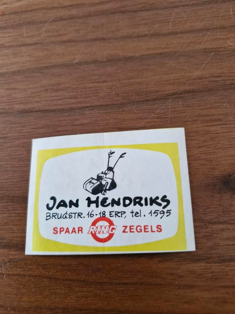 6863 Sticker Ring Zegels Jan Hendriks, Ophalen of Verzenden, Nieuw