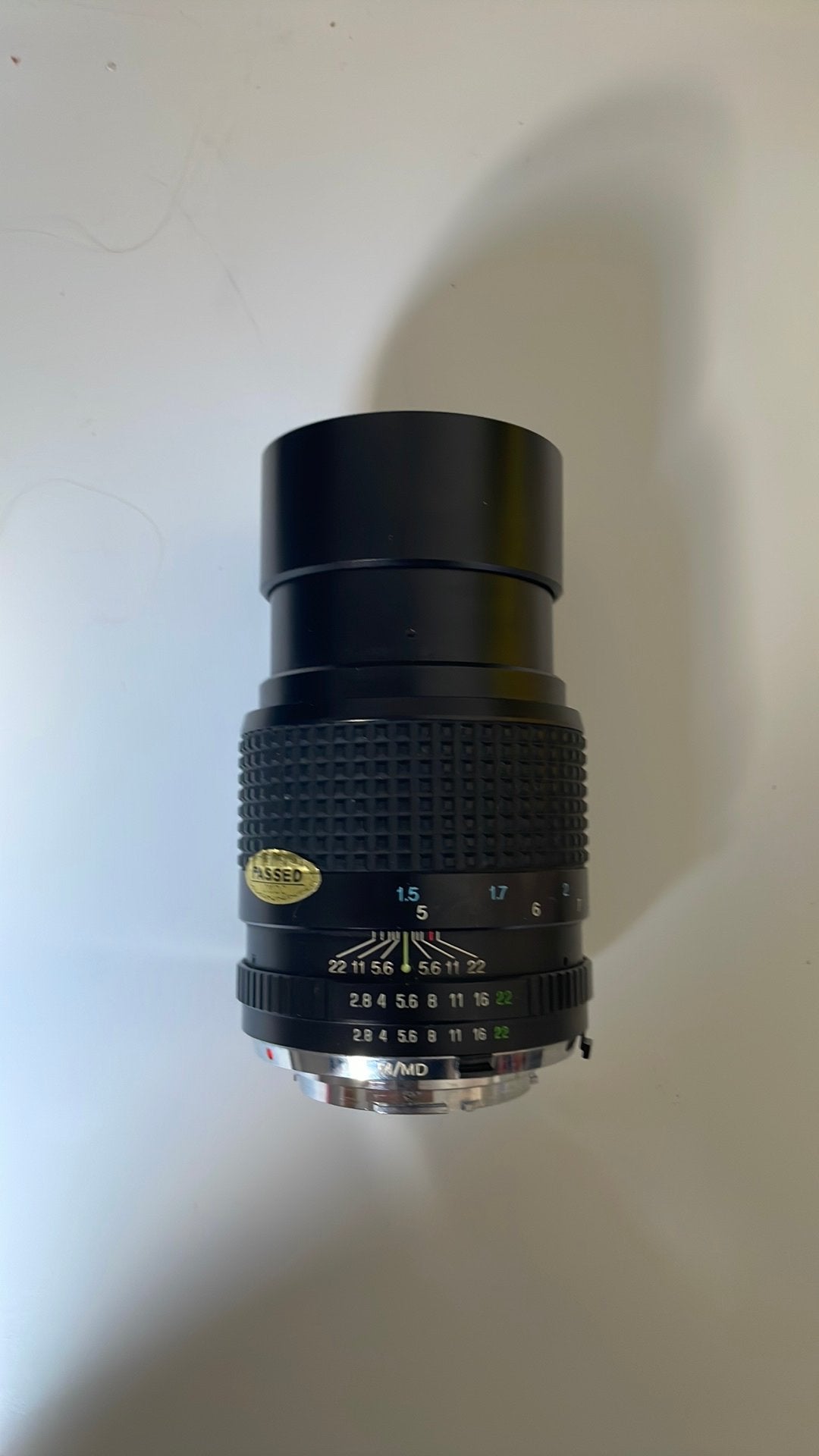 Minolta MD-vatting, geschikt voor oudere filmcamera's., Ophalen, Zo goed als nieuw, Telelens