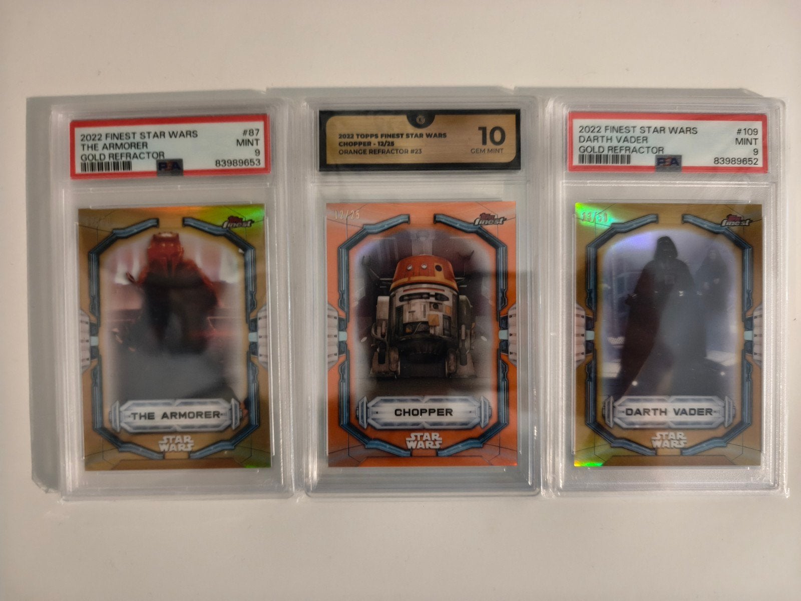 Star Wars Topps Finest PSA Graded Kaarten (3 stuks), Ophalen of Verzenden, Nieuw