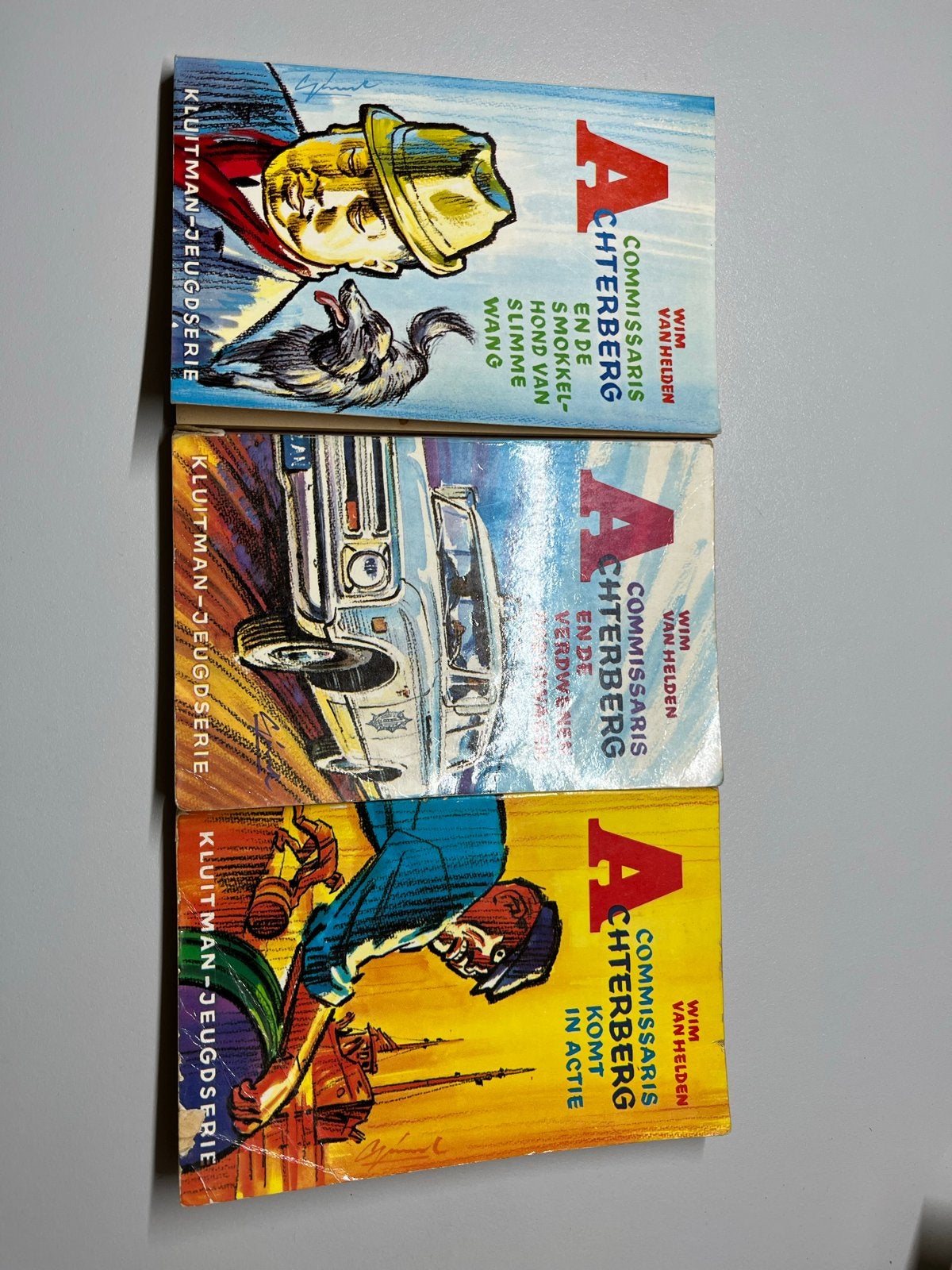 Commissaris Achterberg - 3 boeken Kluitman-Jeugdserie, Ophalen of Verzenden, Gelezen, Fictie algemeen