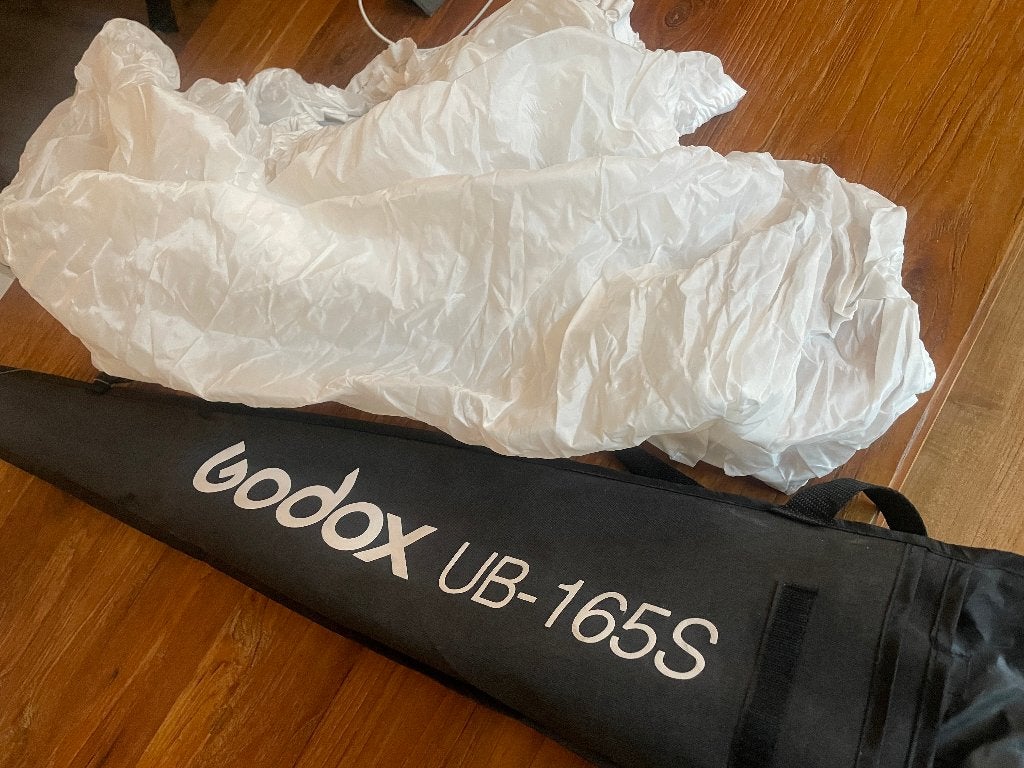 Godox UB-165S Parabolische Paraplu + Godox DPU-165T Diffuser, Ophalen of Verzenden, Zo goed als nieuw, Godox