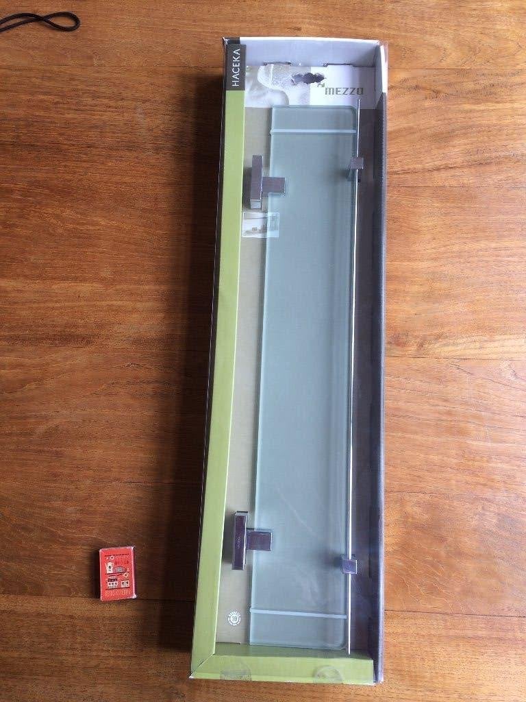 Planchet mat glas chroom messing strak nieuw in verpakking, Huis en Inrichting, Ophalen of Verzenden, Nieuw, Overige merken, Douche-accessoire