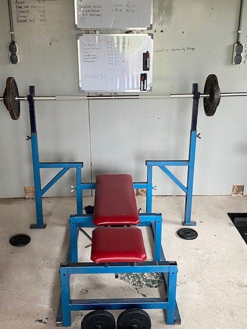 fitnessbank, Sport en Fitness, Ophalen, Gebruikt, Fitnessbank