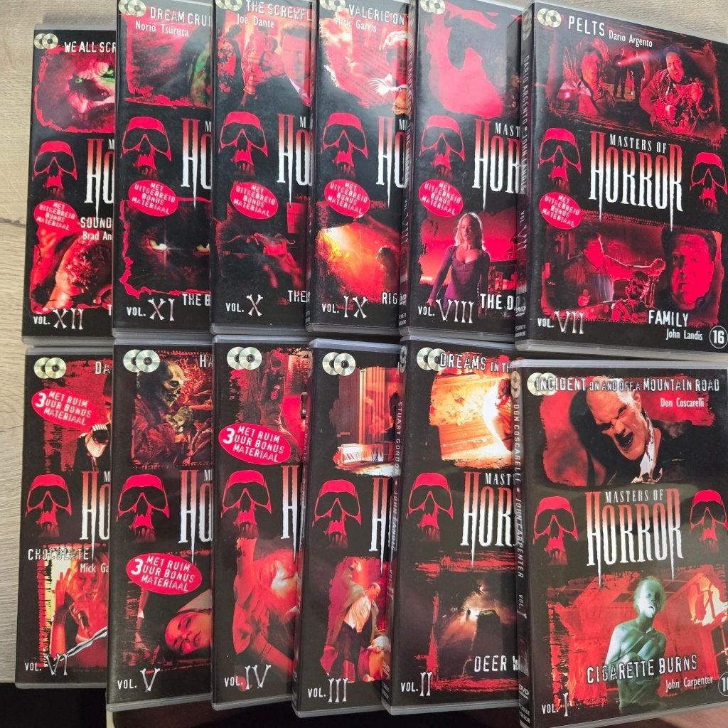 Masters of Horror Vol I - XII (Complete DVD set), Cd's en Dvd's, Dvd's | Horror, Vanaf 16 jaar, Ophalen of Verzenden, Zo goed als nieuw