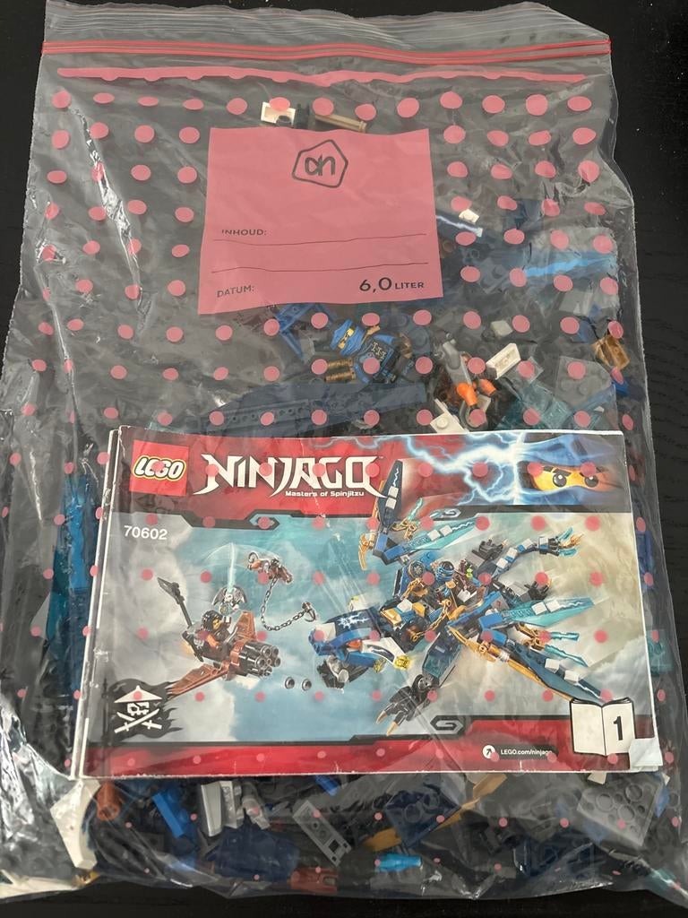 Lego Ninjago 70602 Jay's Elementdraak, Kinderen en Baby's, Speelgoed | Duplo en Lego, Gebruikt, Lego, Complete set, Inclusief instructies