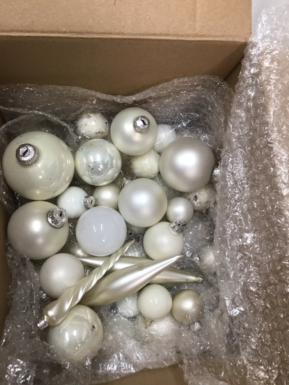 Witte versiering voor de kerstboom, Diversen, Ophalen of Verzenden, Gebruikt