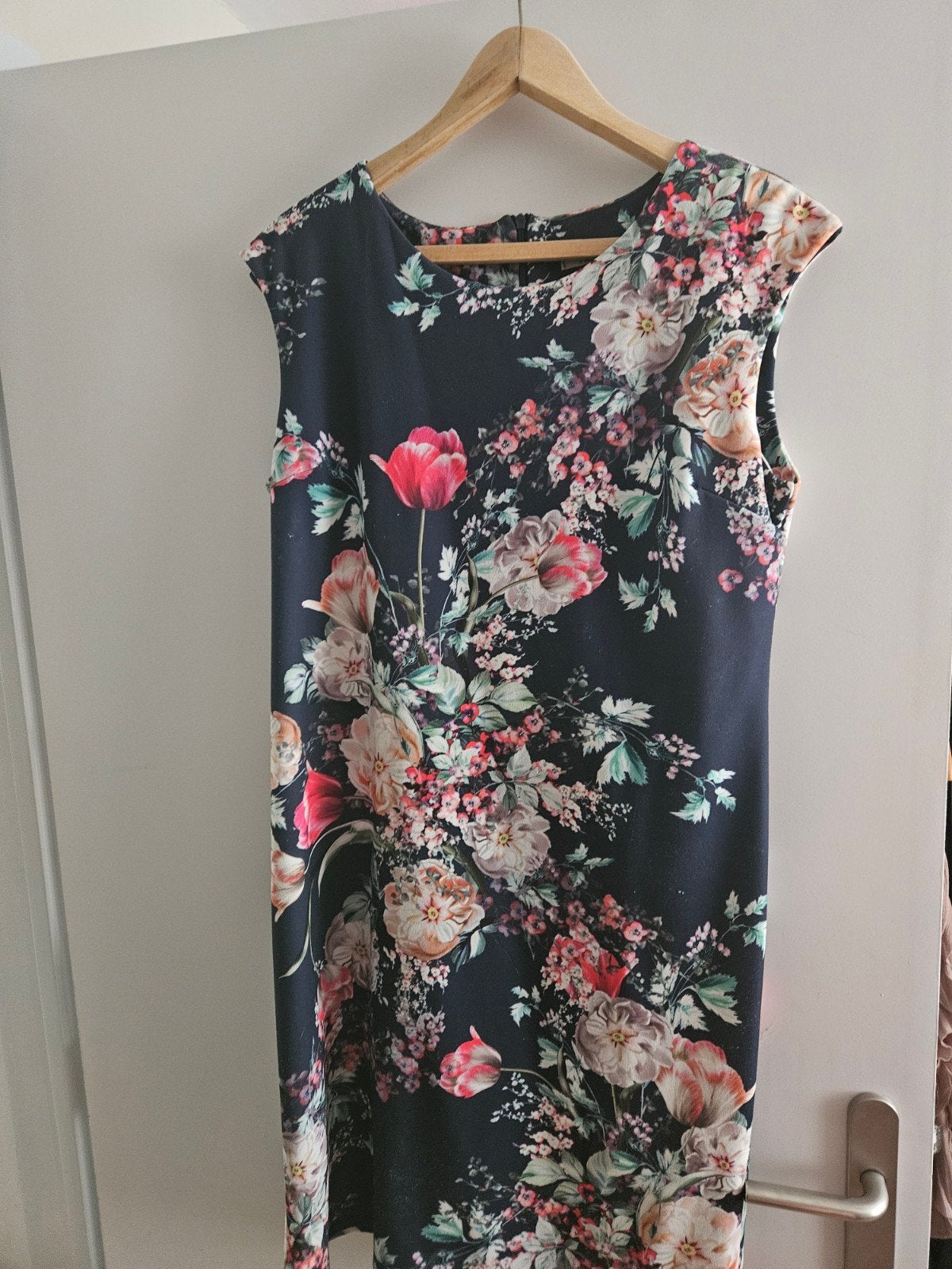 Zomers jurkje met bloemenprint - Maat XL, Meerkleurig, Maat 46/48 (XL) of groter, Ophalen of Verzenden, Knielengte