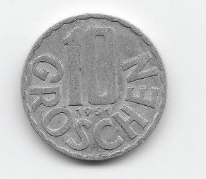 Oostenrijk 10 groschen 1952 KM# 2878, Verzenden, Oostenrijk, Losse munt