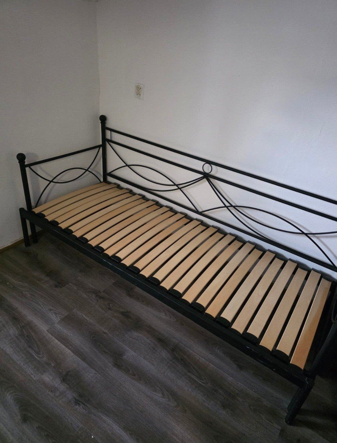 Uitschuifbaar bed met matras - 1- of 2-persoons, Ophalen, Zwart, Tweepersoons, Overige maten
